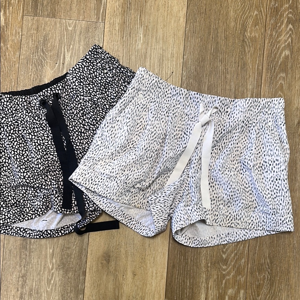 lululemon athletica Black and White Athletic Shorts